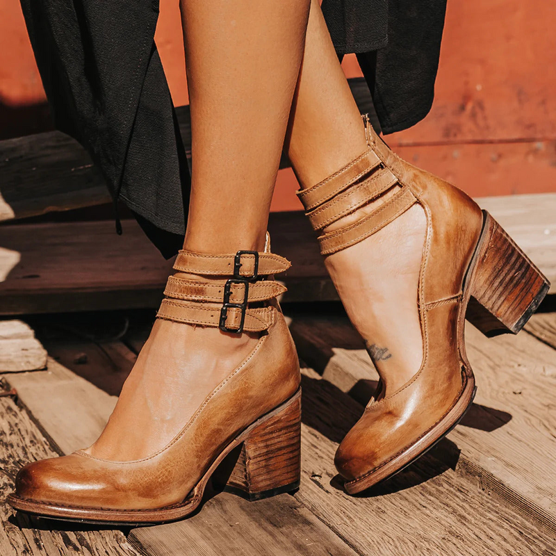 Verona | Vintage Ankle Strap Sandal Heels