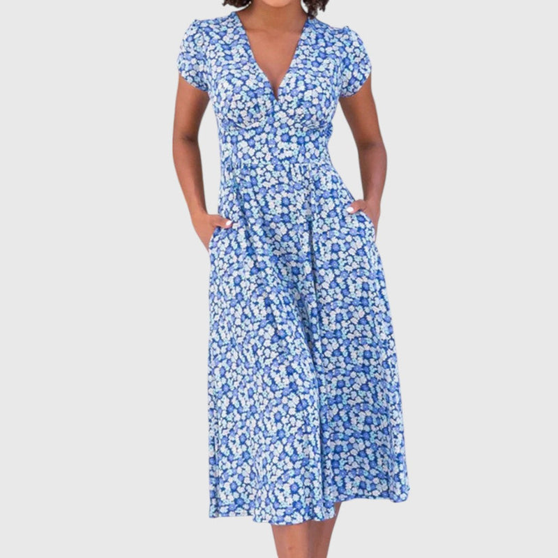 Kim - Floral Midi Dress