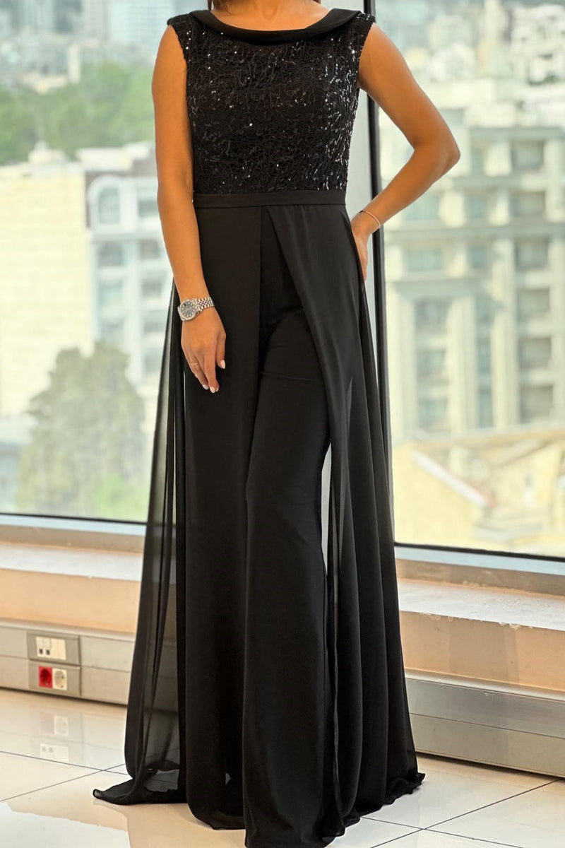 Fontella | Textured Tulle Jumpsuit